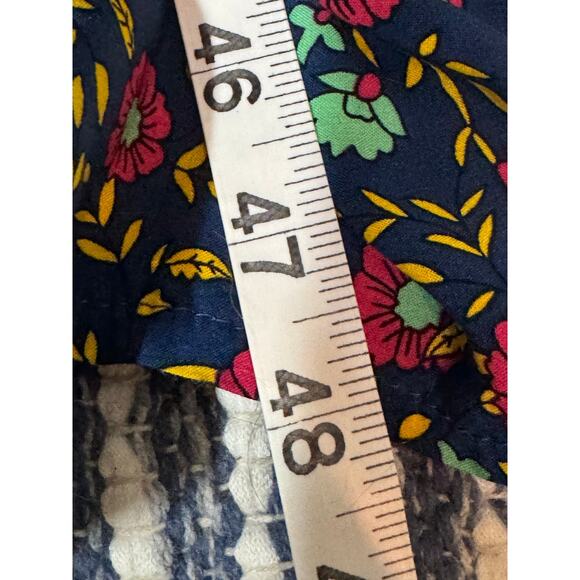 PRETTYGARDEN Floral Maxi Wrap Dress Size M 100% Cotton Boho Festival Mixed Print - Picture 10 of 11